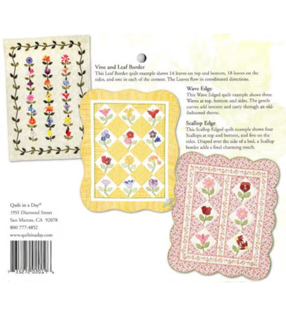 Scalloped Border Cutter Scallops, Vines and Waves Template by Quilt in a Day, Instructions Included Eleanor Burns Draw Vines for Applique'