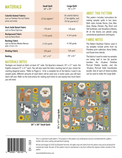 Fab Farm Quilt Pattern by Elizabeth Hartman - Book Pattern Pieced Blocks