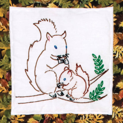 Wilderness Animals Pre-Printed Embroidery Lap Quilt Blocks - Jack Dempsey - 12 - 9" Quilt Blocks #737-884