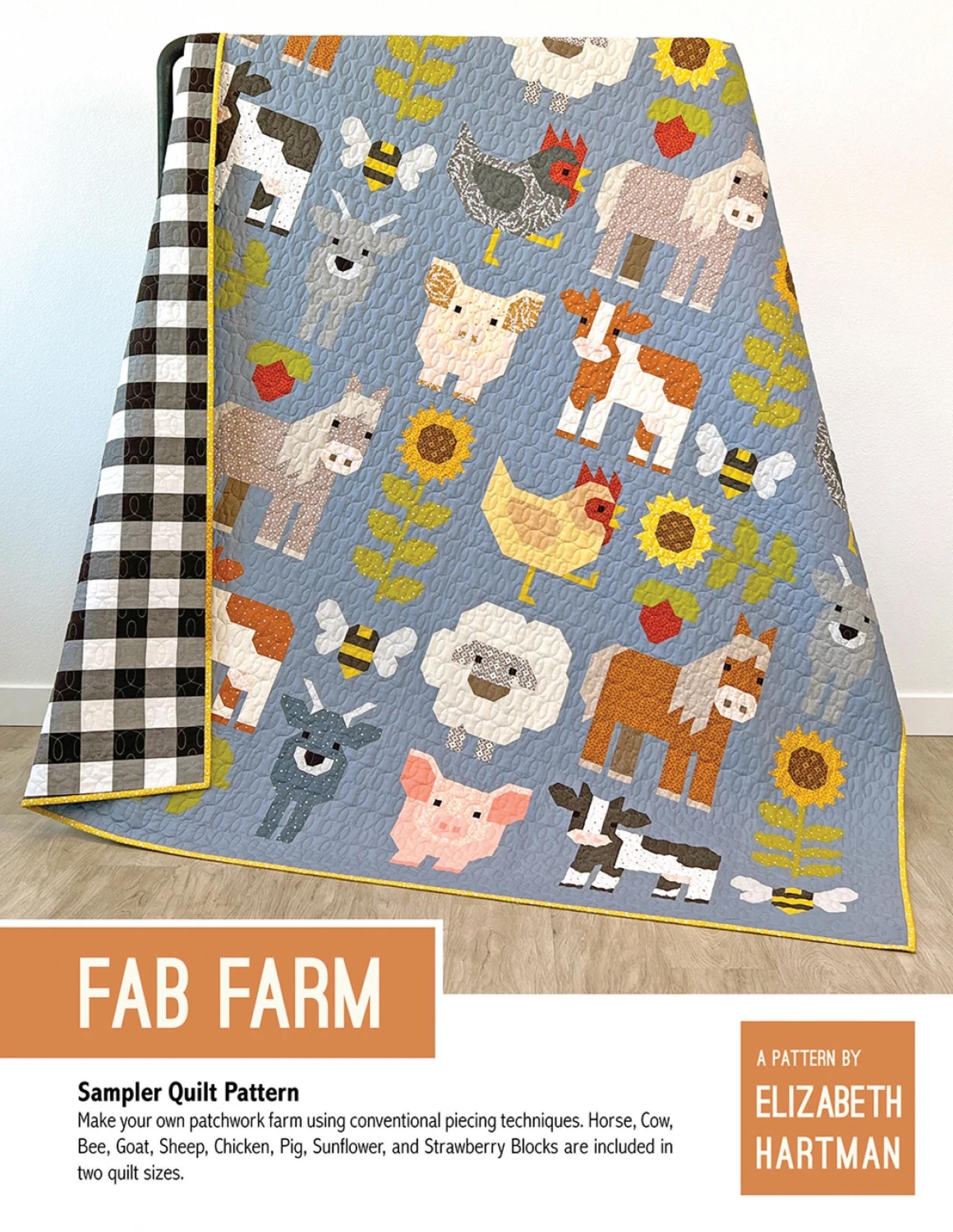 Fab Farm Quilt Pattern by Elizabeth Hartman - Book Pattern Pieced Blocks