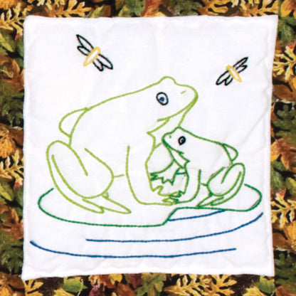 Wilderness Animals Pre-Printed Embroidery Lap Quilt Blocks - Jack Dempsey - 12 - 9" Quilt Blocks #737-884