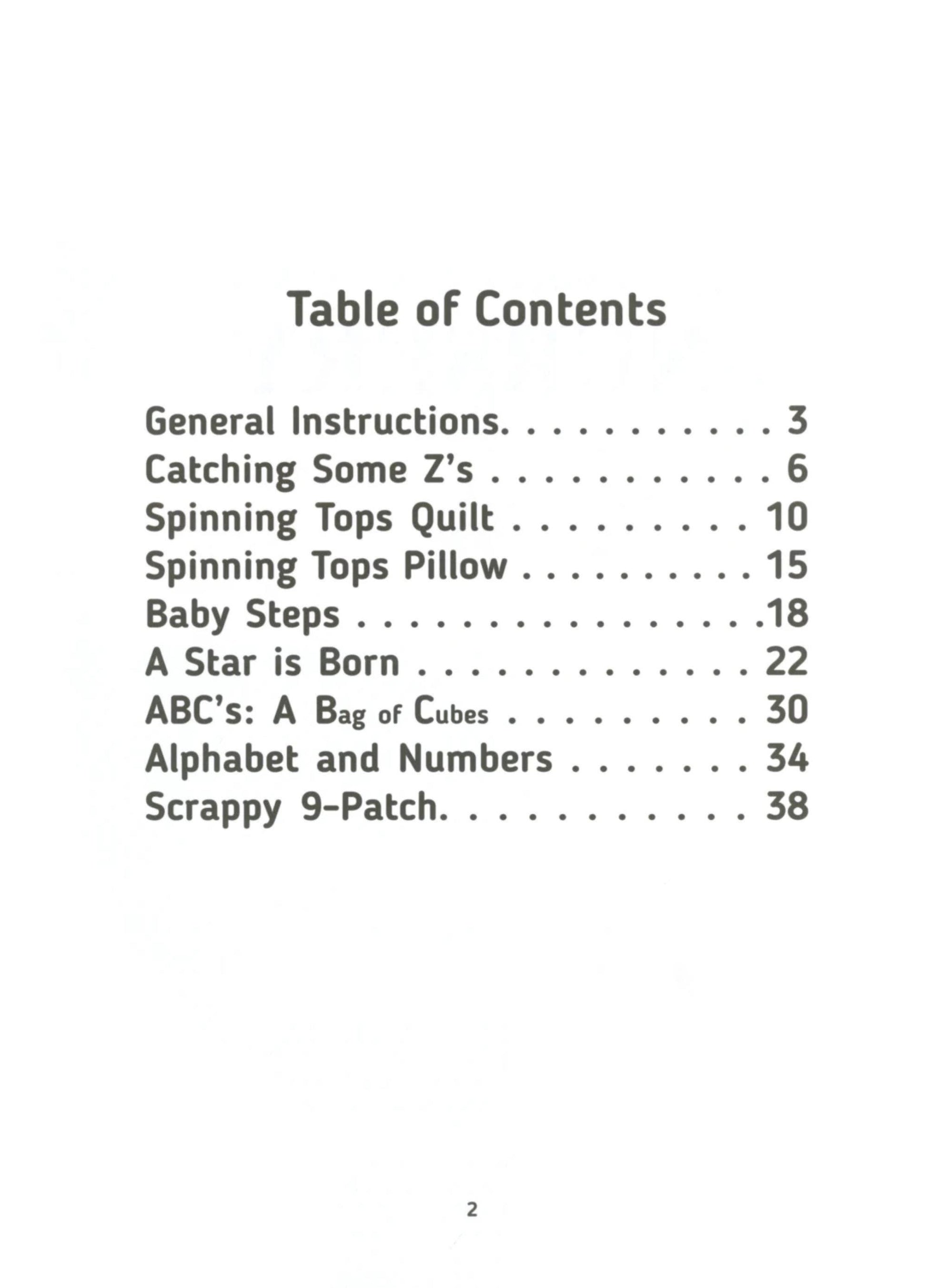 Nursery Quilts Pattern Book - Four Crib Quilts and Bonus Toys Patterns - From The Quilt Branch Crib Size Quilts Made with 6 Half Yard Cuts
