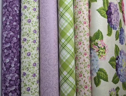 Special Order for Jackie S Hydrangeas in the Garden Yardage Cuts 6, 1.5 yard cuts 9 Yards