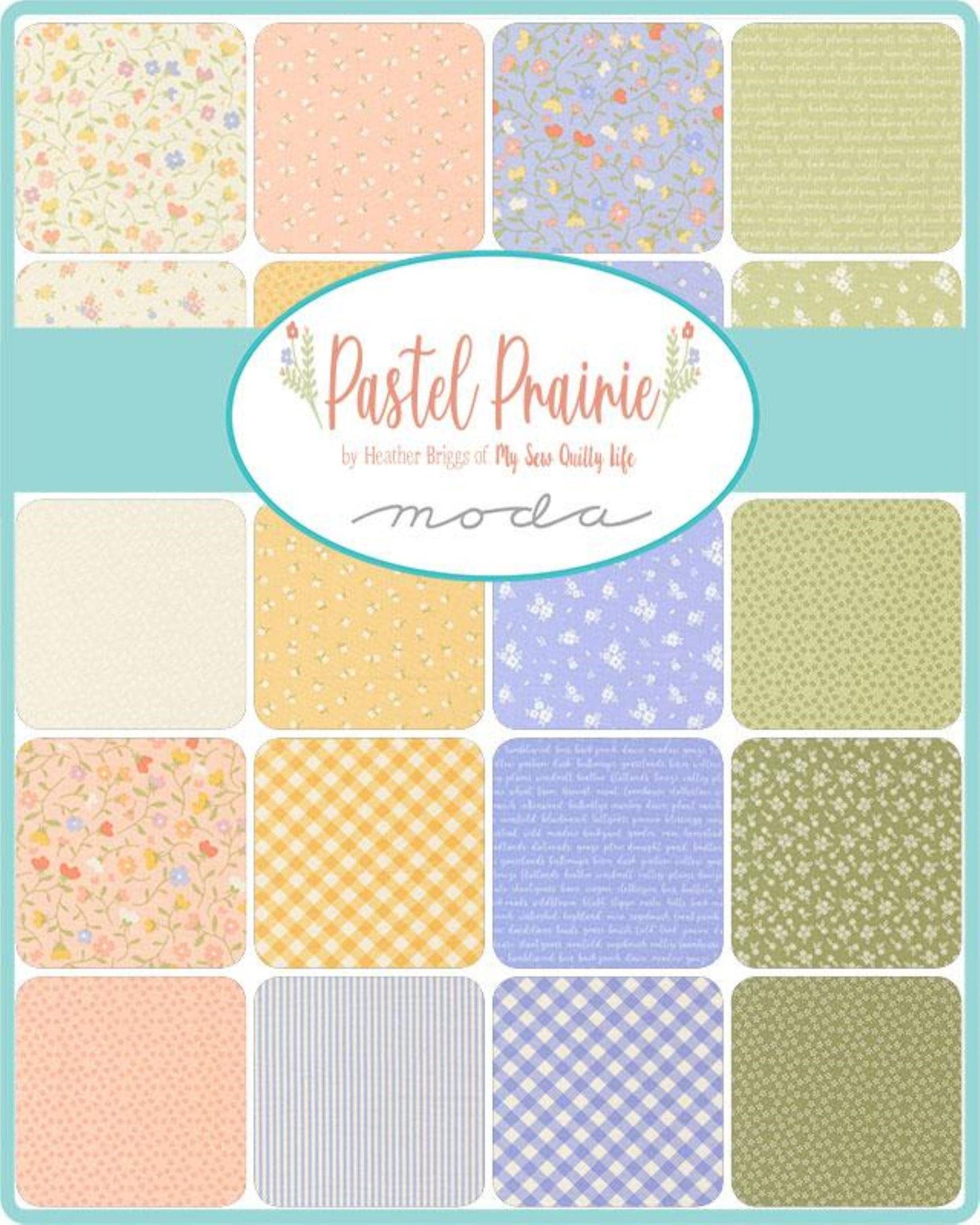 Bloom Crossing Pink and Floral Quilt Kit All Fabric for Top and Pattern Easy to make with Pre Printed Blocks by My Sew Quilty Life for Moda