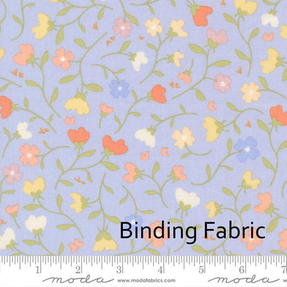Bloom Crossing Pink and Floral Quilt Kit All Fabric for Top and Pattern Easy to make with Pre Printed Blocks by My Sew Quilty Life for Moda