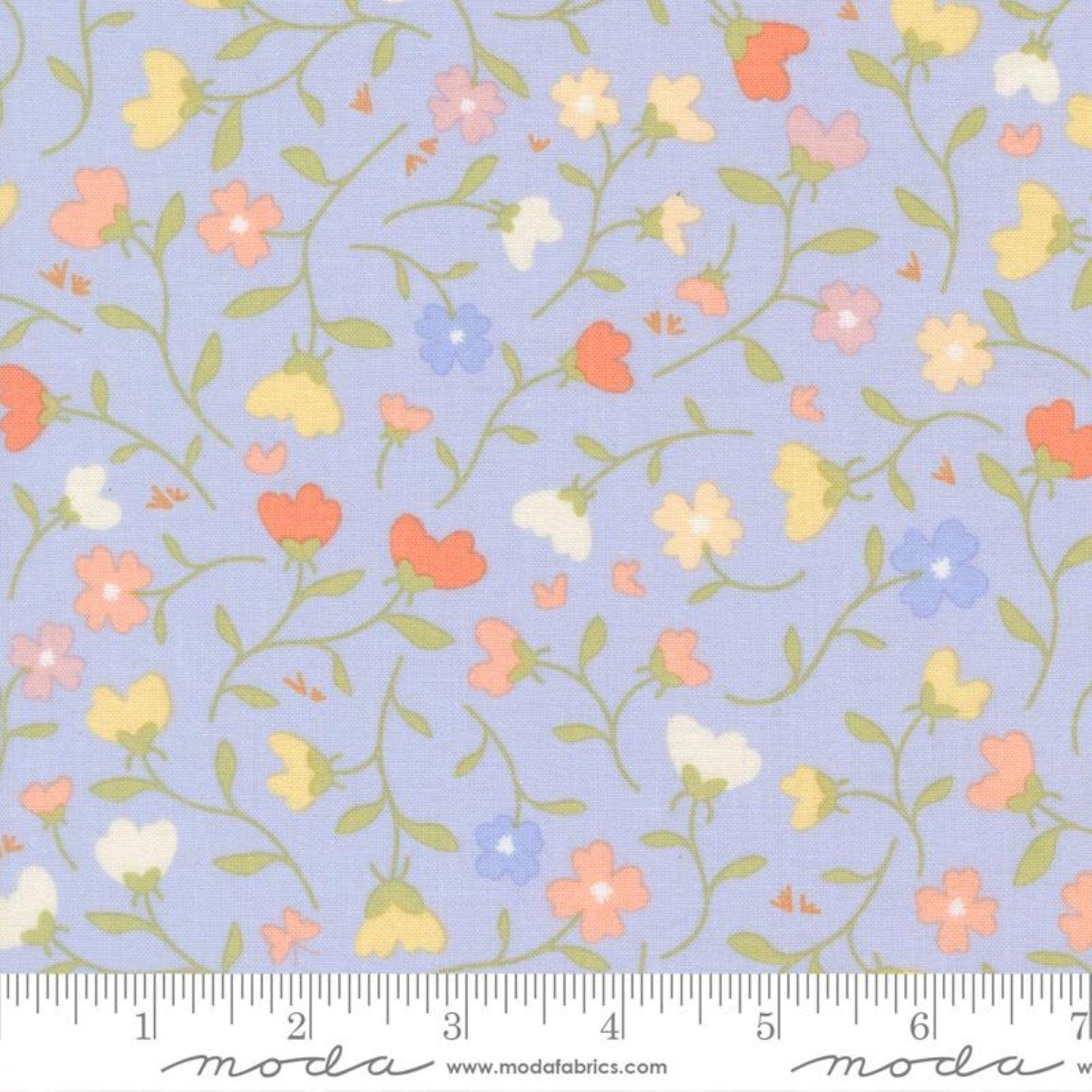 Pastel Prairie Fabric Yardage Priced by the Half Yard (Every 18") Pink Floral Quilt Block Panel Fabrics 100% Cotton Quilting Cotton