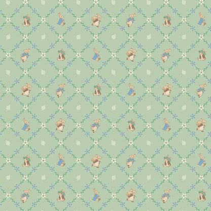 Peter Rabbit and Benjamin Bunny Licensed Fabric Yardage Per 18" (Priced by the Half Yard) Riley Blake Cotton Baby Boy Nursery Story Book